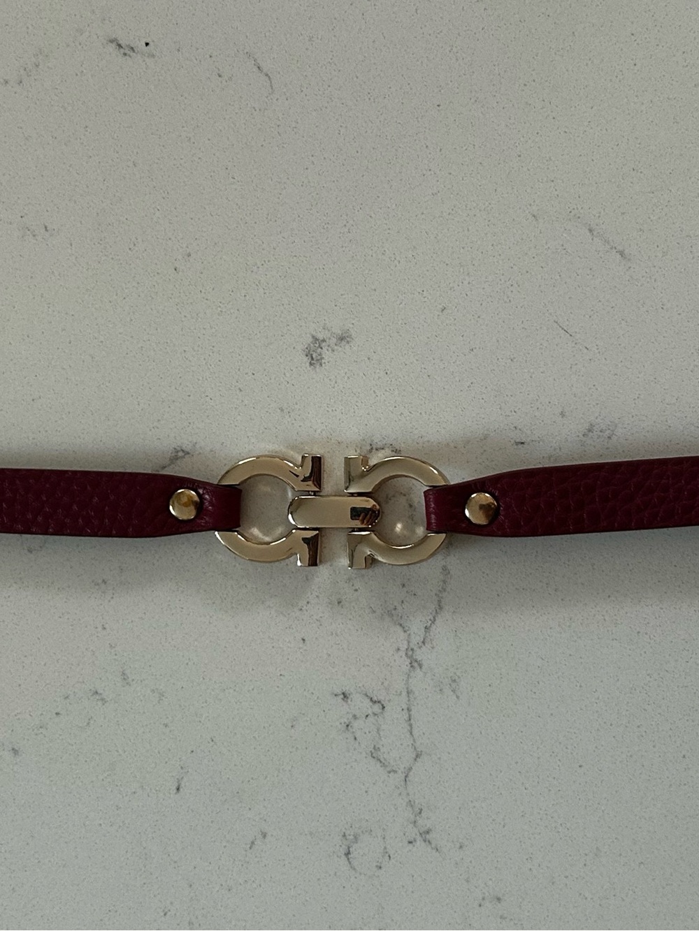 NEW fashion gold/maroon faux leather bracelet - Picture 3 of 5
